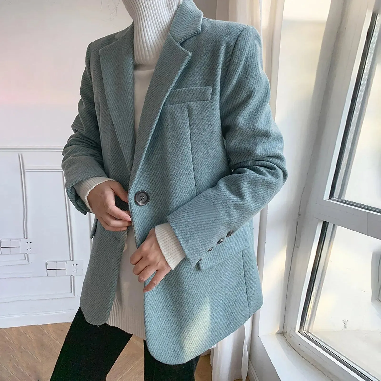 Twill Two Button Blazer