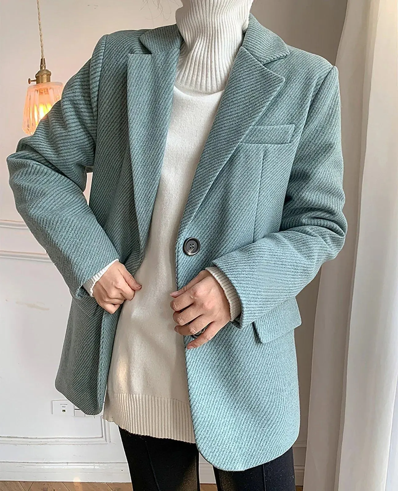 Twill Two Button Blazer