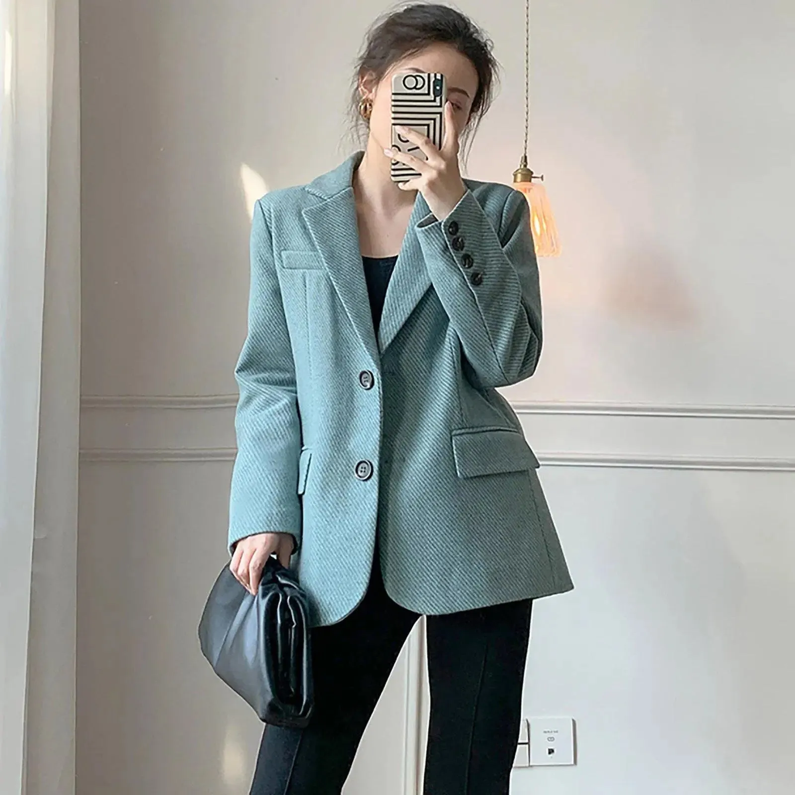 Twill Two Button Blazer