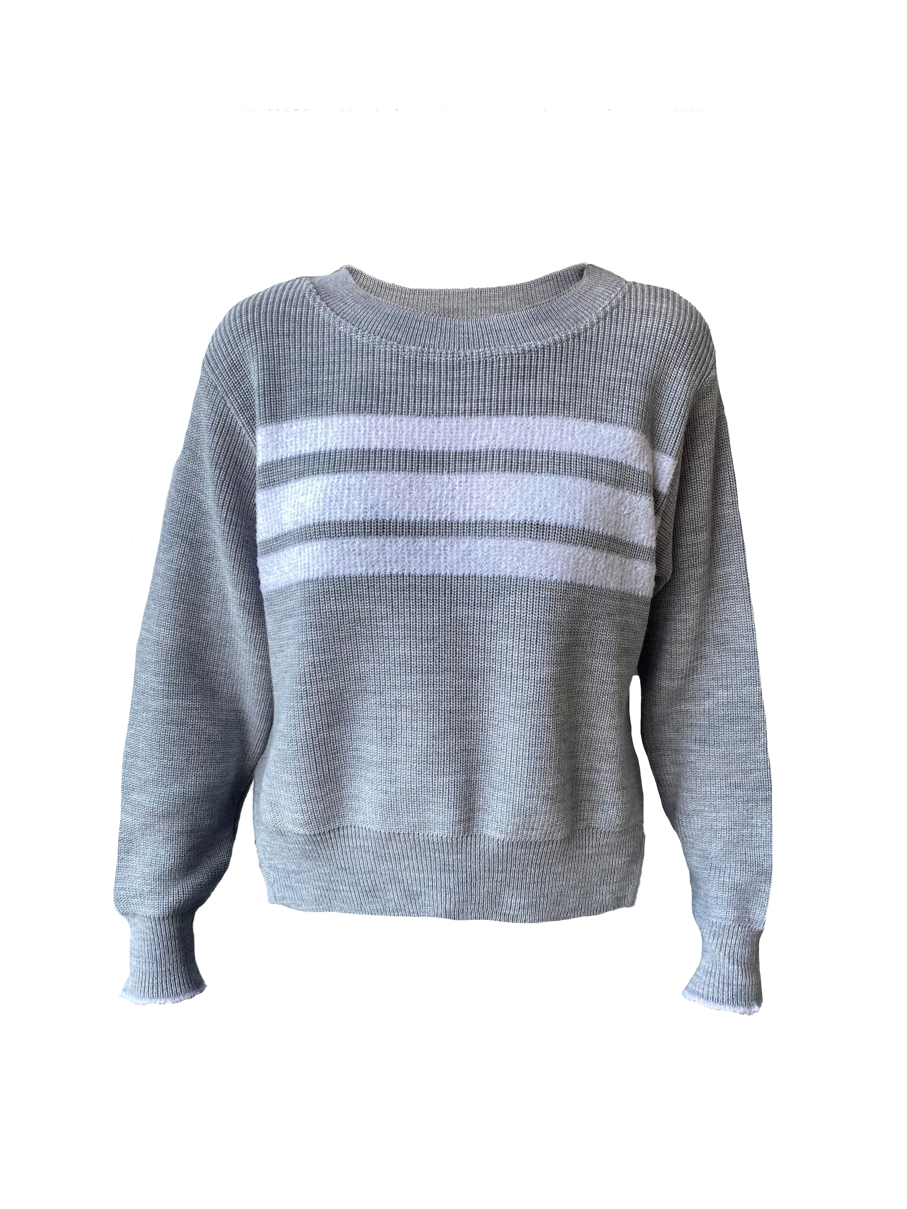 Velour Striped Knit Jumper (NEW COLOURWAY)