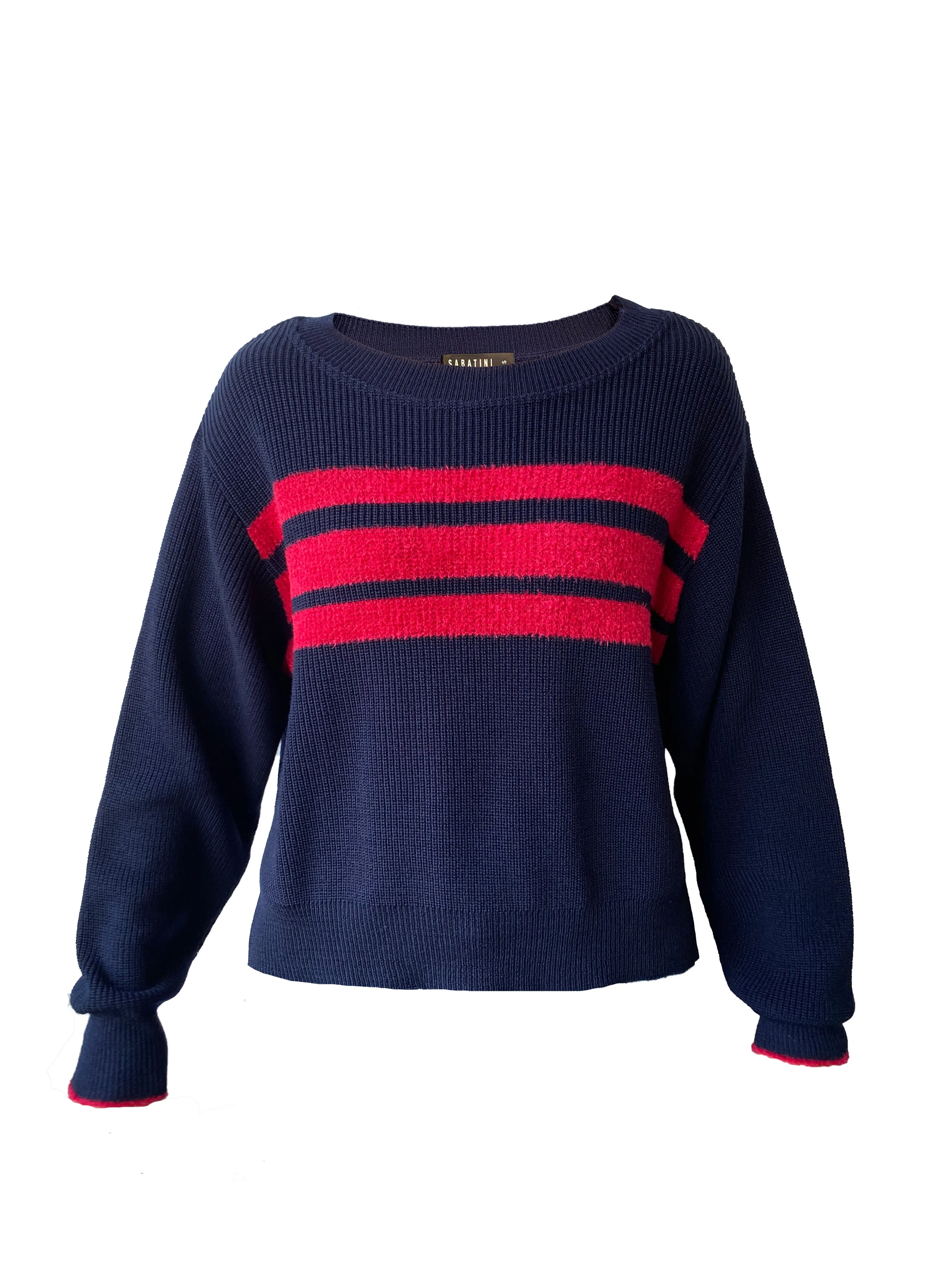 Velour Striped Knit Jumper (NEW COLOURWAY)