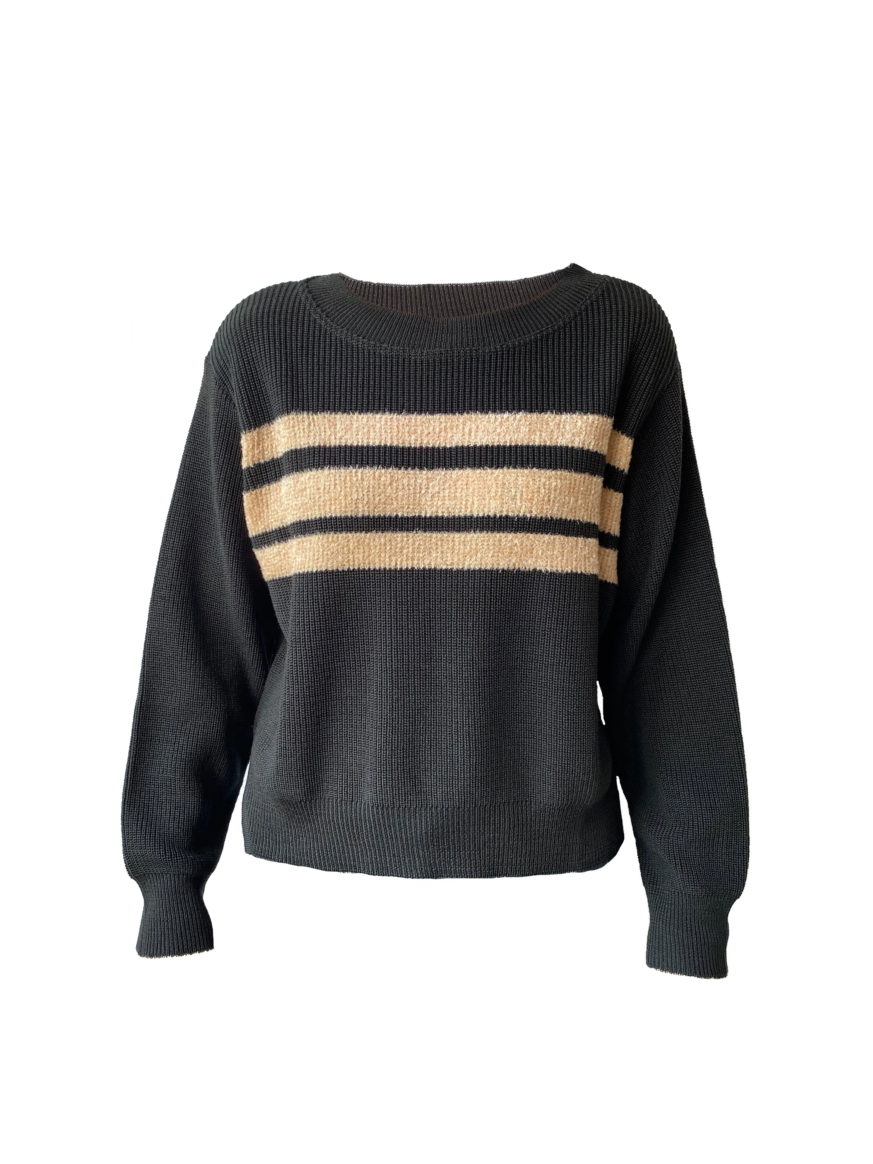 Velour Striped Knit Jumper (NEW COLOURWAY)