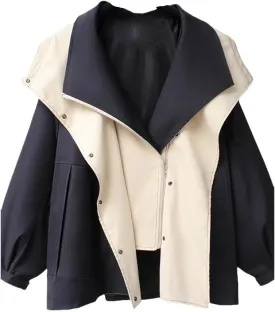 WINSUNNY Trench Coat for Women Spring Autumn Product Hooded Mid Length Women' Short Casual Loose Jacket Streetwear