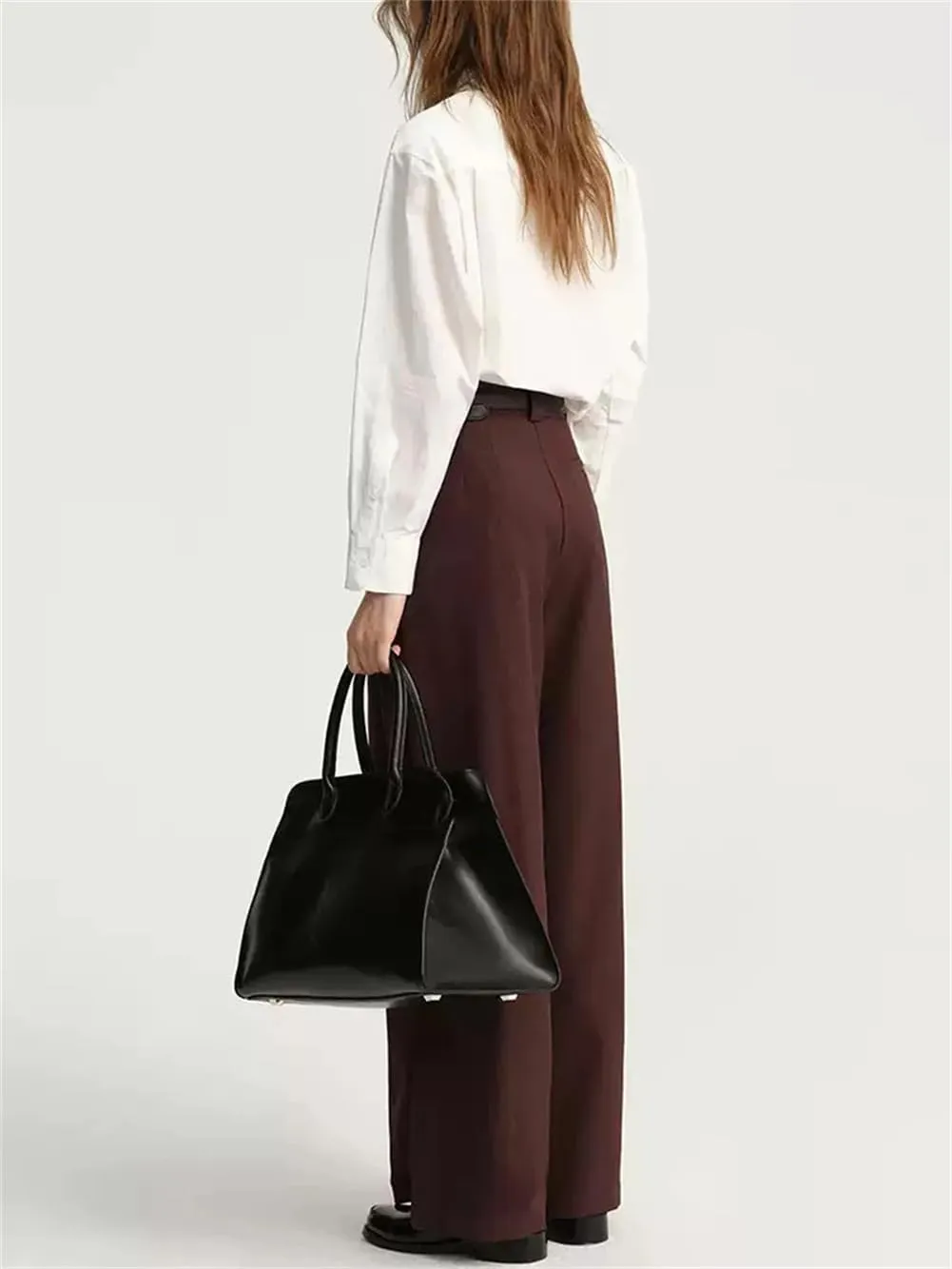 Women Solid Casual Loose Oversized TrenchCoat Stand Collar Long Sleeve Single Breasted Long Coats